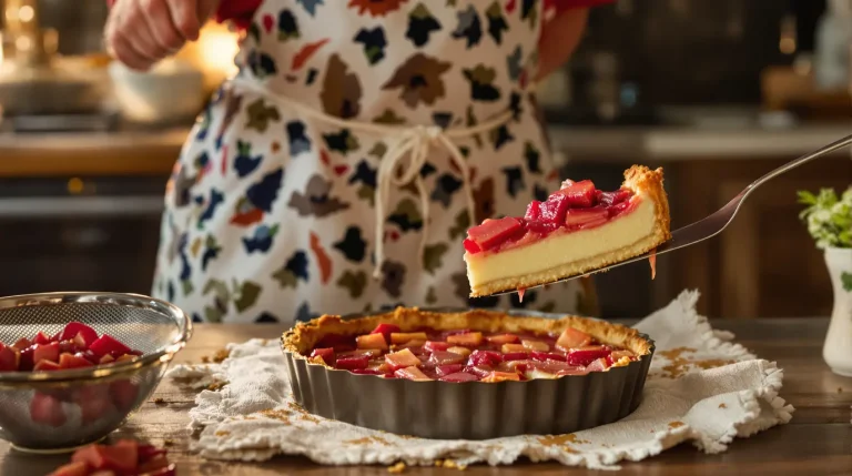 Accueil La vraie tarte à la rhubarbe de grand-mère : fondante, douce, et le secret est dans la cuisson