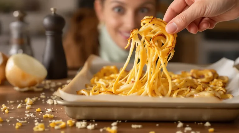 Ni friteuse ni huile : ces chips d’oignon croustillantes se font avec un seul ingrédient du frigo